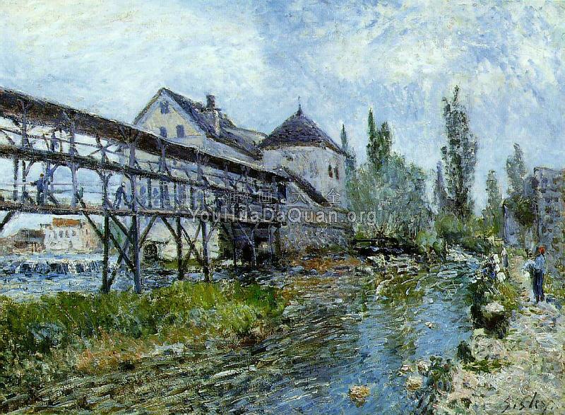 Provencher's Mill at Moret - 阿尔弗莱德·西斯莱